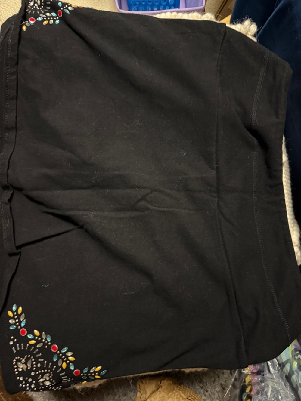 intro. Black Athletic Skort with Logo Detail